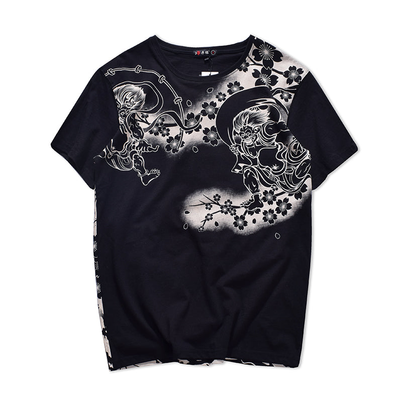 Men's Short Sleeve T-Shirt - Japanese Embroidered Design
