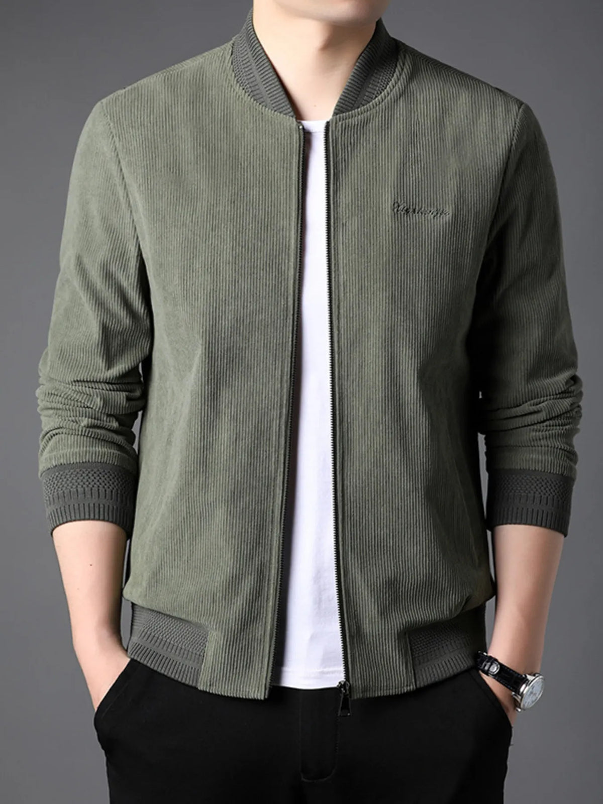 Men's Zip Up Long Sleeve Jacket