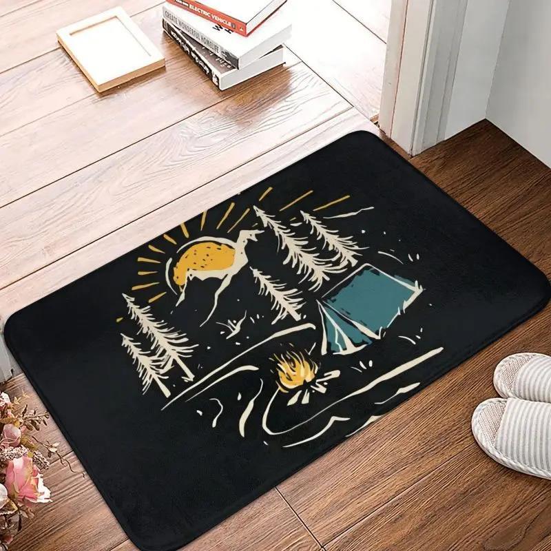 River Scenery Flocked Floor Mat Ground Protection Mat