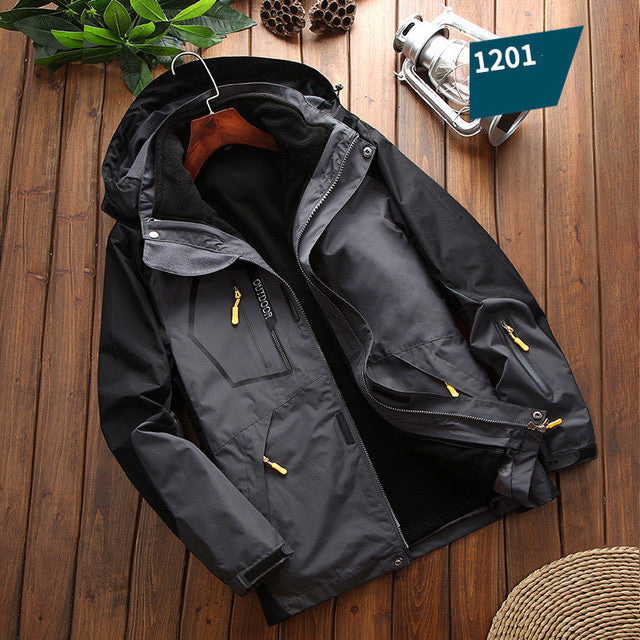 Men's Waterproof 3 in 1 Fleece Lined Outdoor Jacket