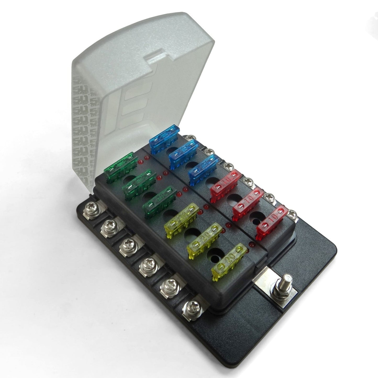 12 Way Standard LED Circuit Screw Fuse Block
