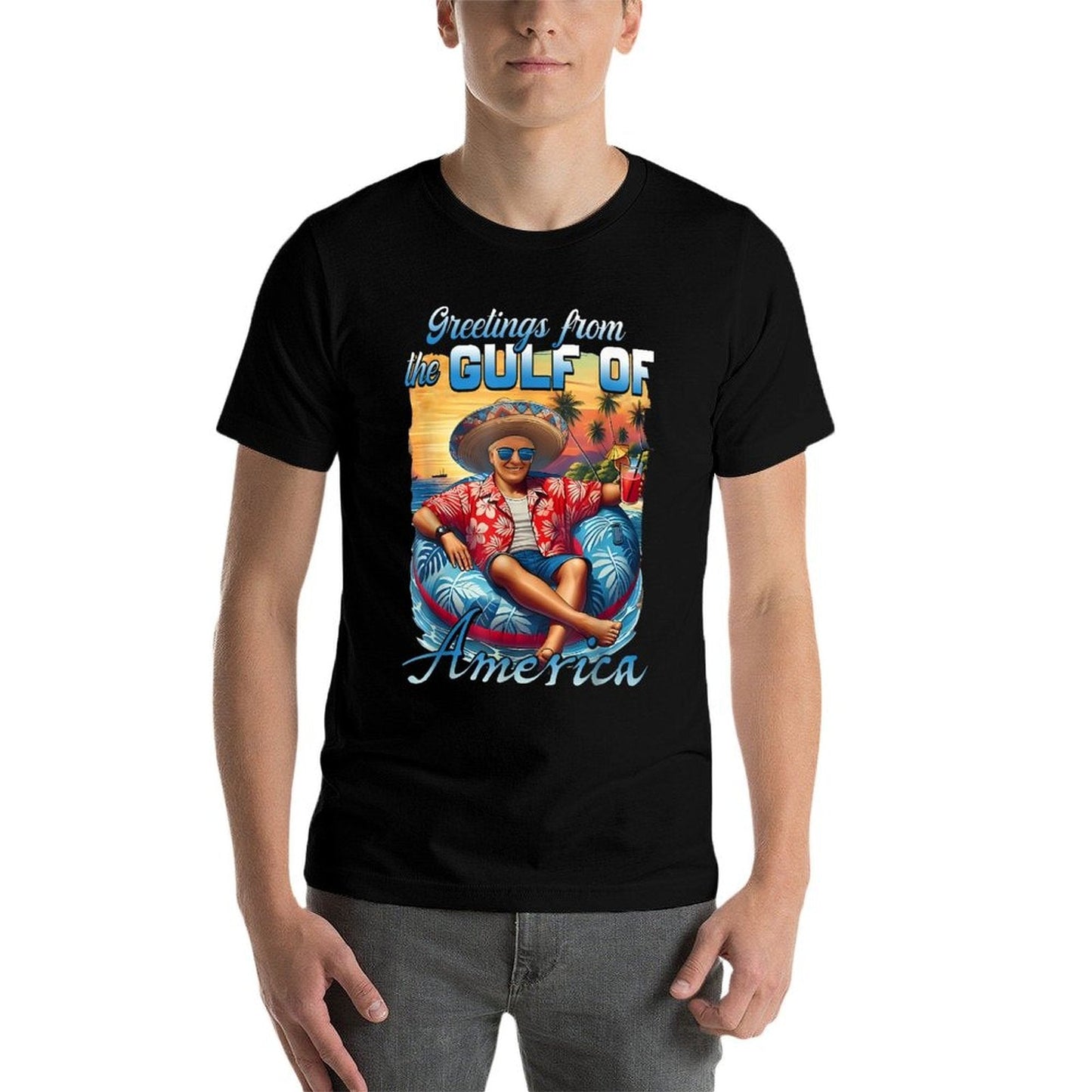 Gulf Of Usa America Trump Greeting from The Patriotic Gulf Vintage-inspired T-Shirt