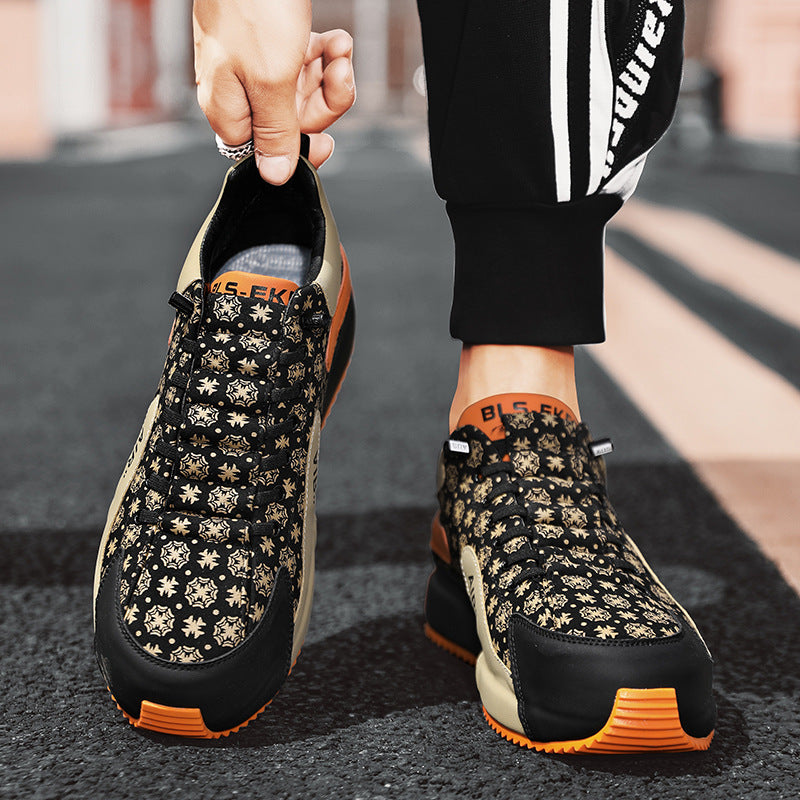 Men's Flower Pattern Casual Shoes