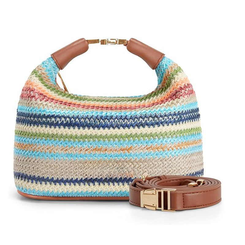 Women's Simple Casual Straw Crossbody Travel Bag