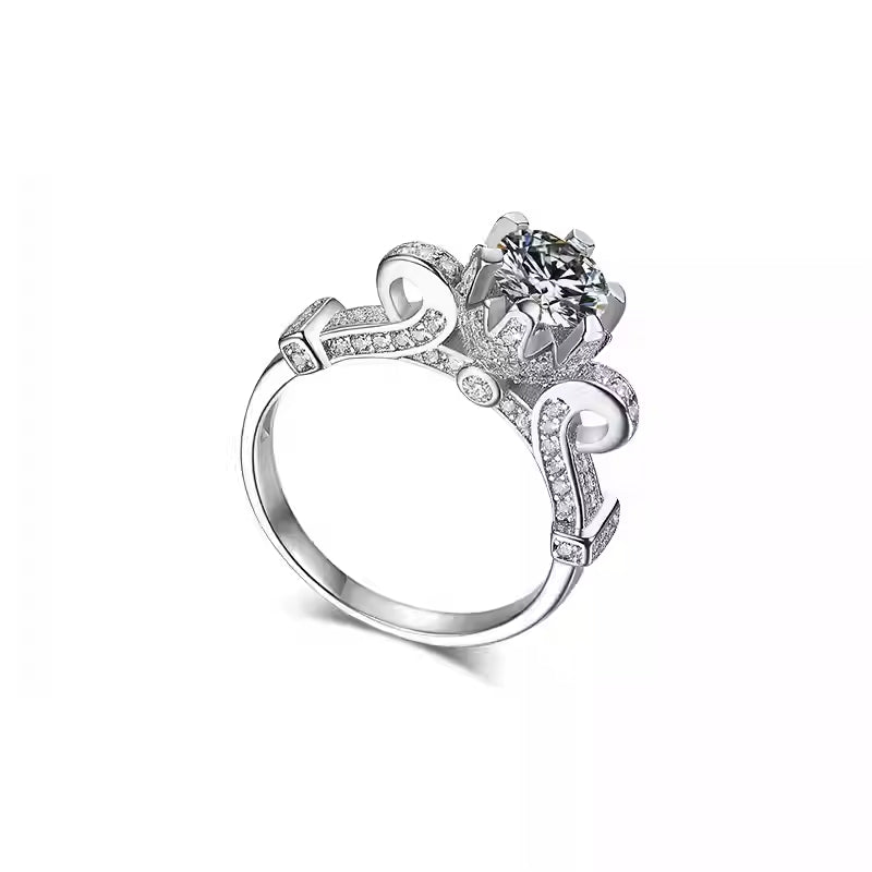 S925 Sterling Silver Moissanite Ring