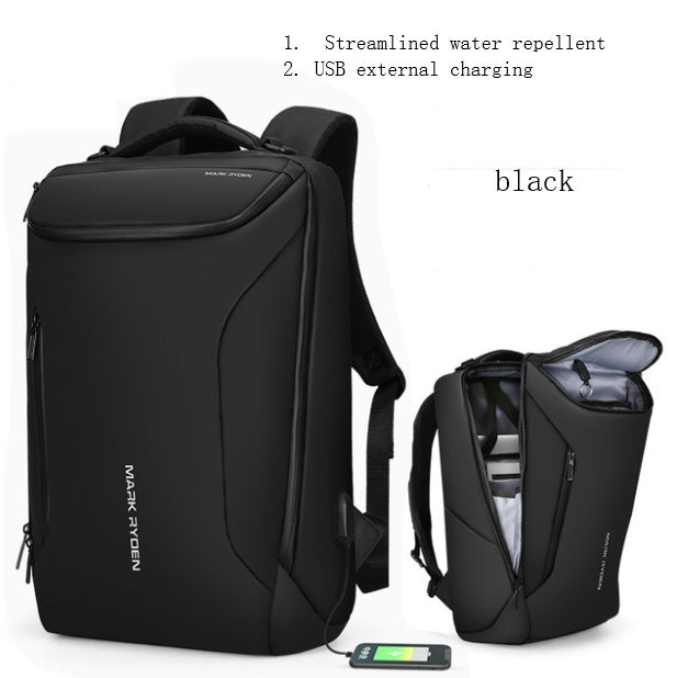 Streamlined Black Backpack