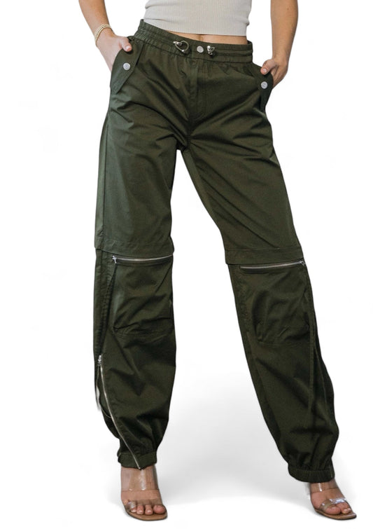Pantalones cargo holgados con cintura elástica