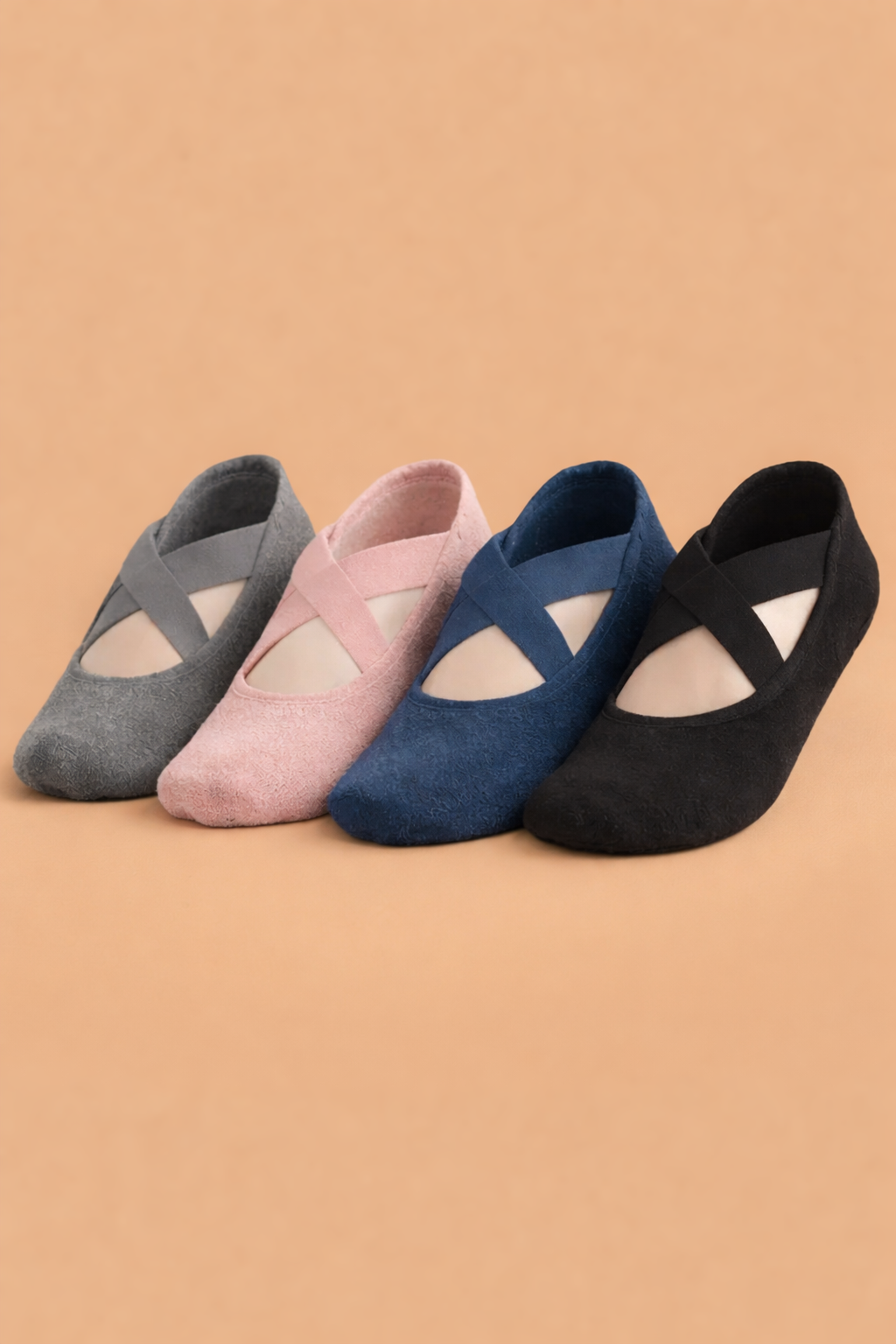 4-Pack Pilates Grip Socks for Women