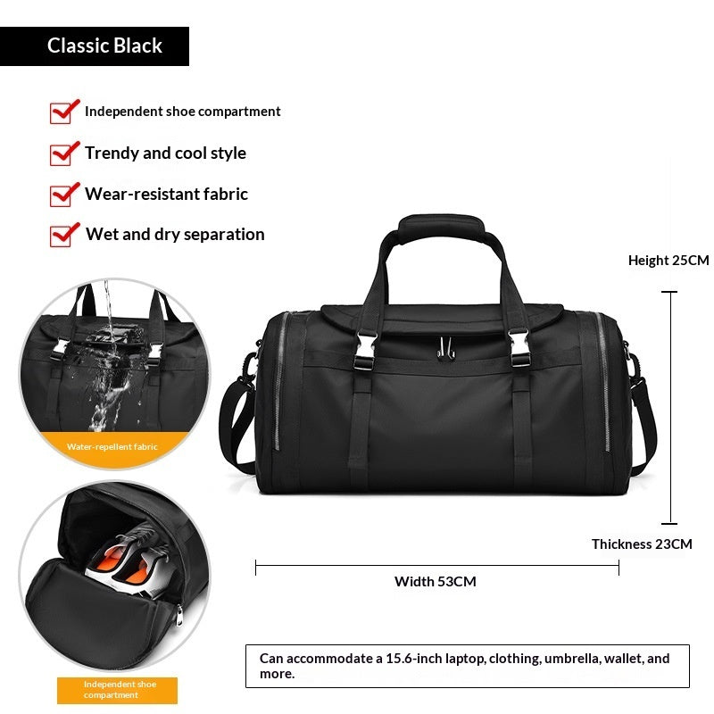 Outdoor Leisure Luggage With A Separate Shoe Compartment Multi-functional Travel Bag