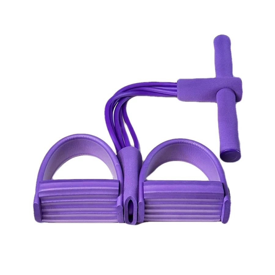 Banda de resistencia elástica de 6 tubos para yoga, ideal para estiramientos de abdomen, cintura, brazos y piernas, y entrenamiento de adelgazamiento.