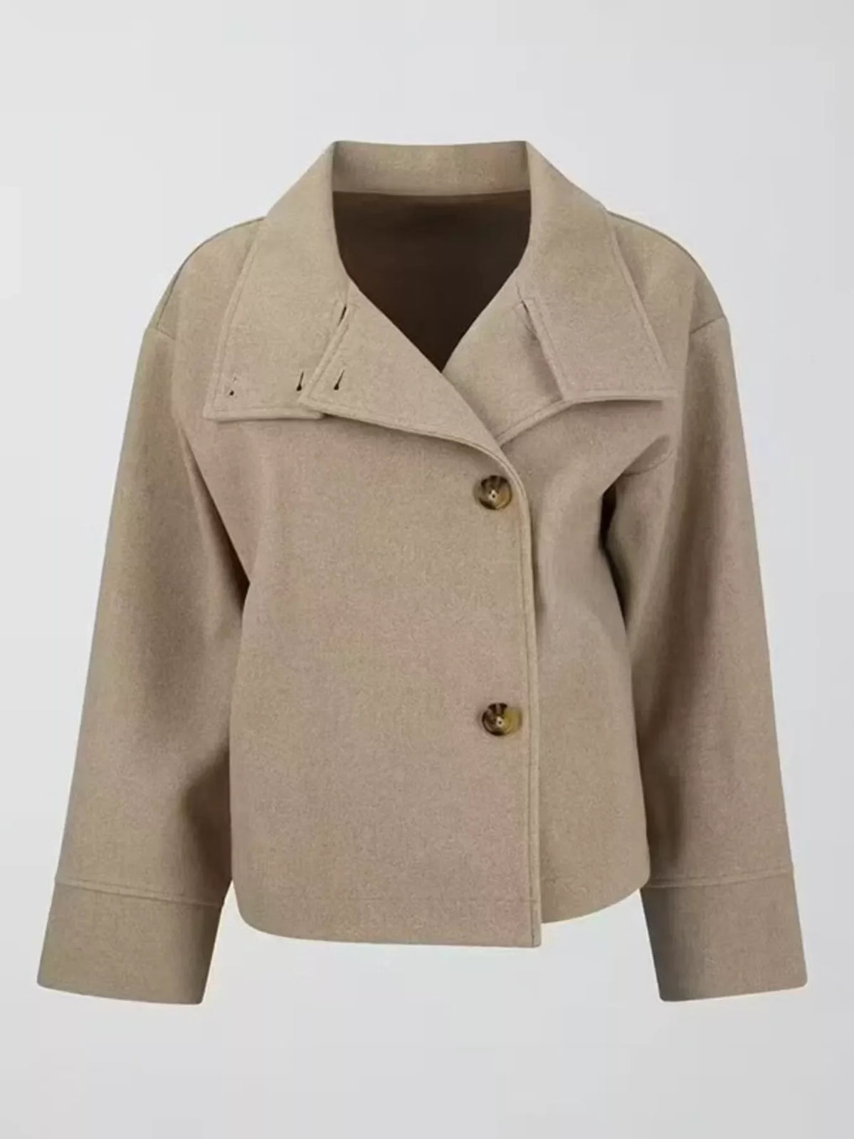 Wool Blend Long Sleeve Outerwear