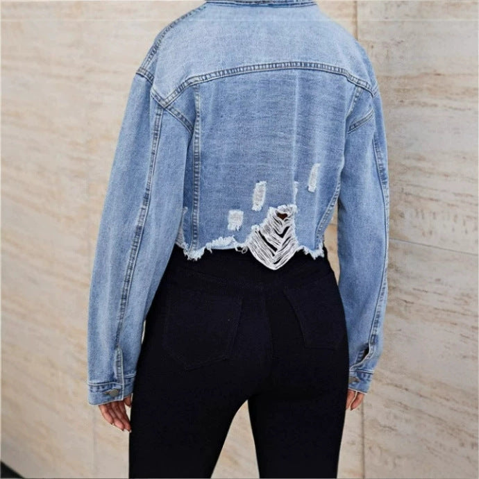 Women's Casual Short Denim Jacket