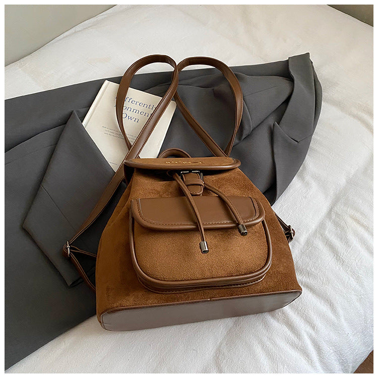 Preppy-style Commuter Backpack Fashionable And Vintage Travel Bag