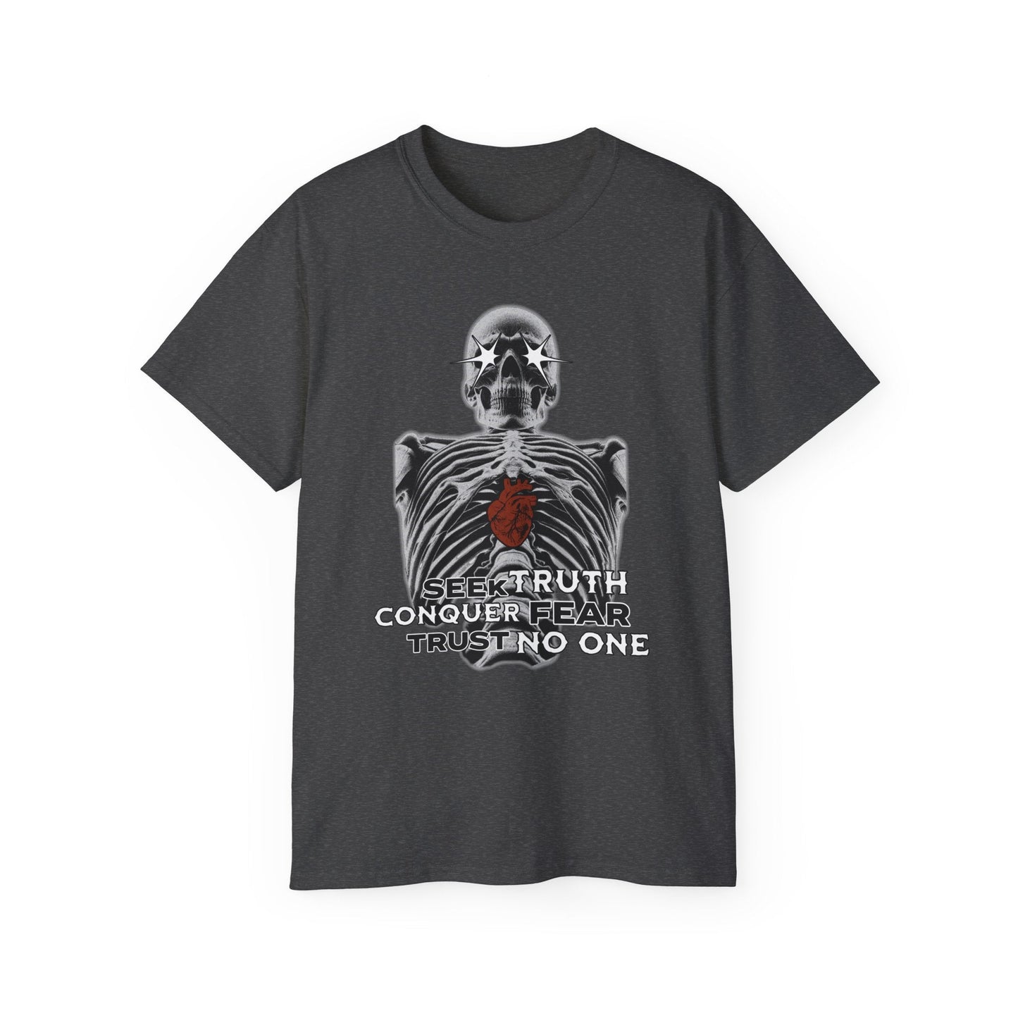Corazón expuesto - Camiseta unisex de algodón (delante)