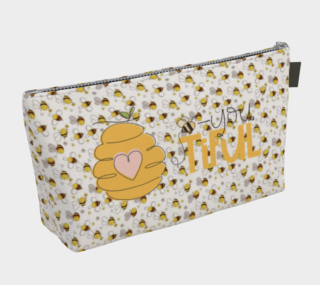 Bee-You-Tiful Honey Makeup Bag with Zipper
