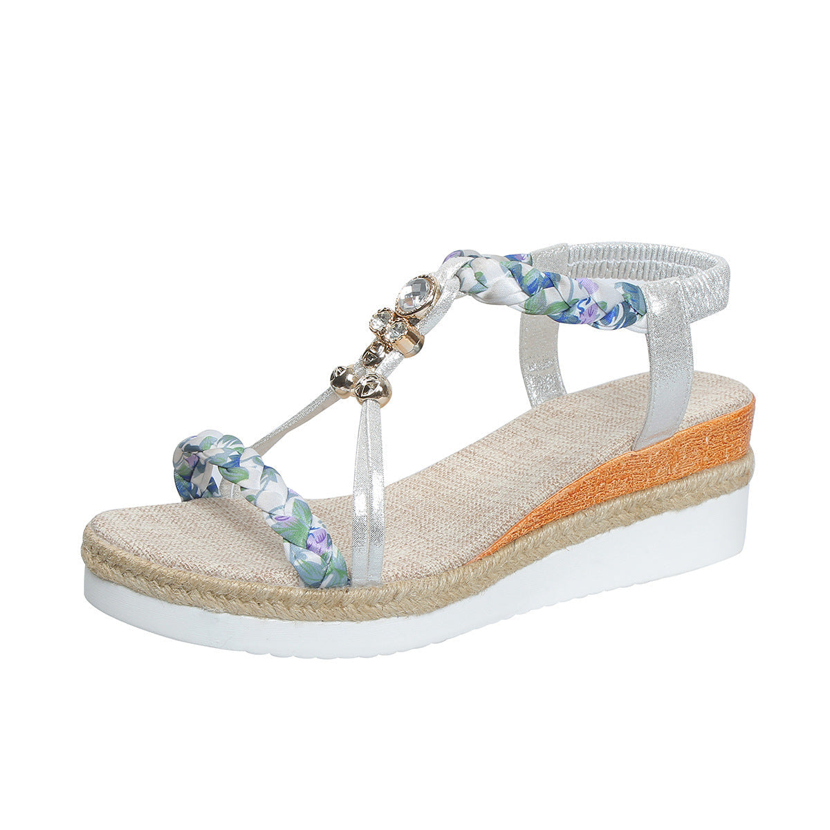 Women's Round-Toe Flat Bottom Wedge Loafers With Sandals