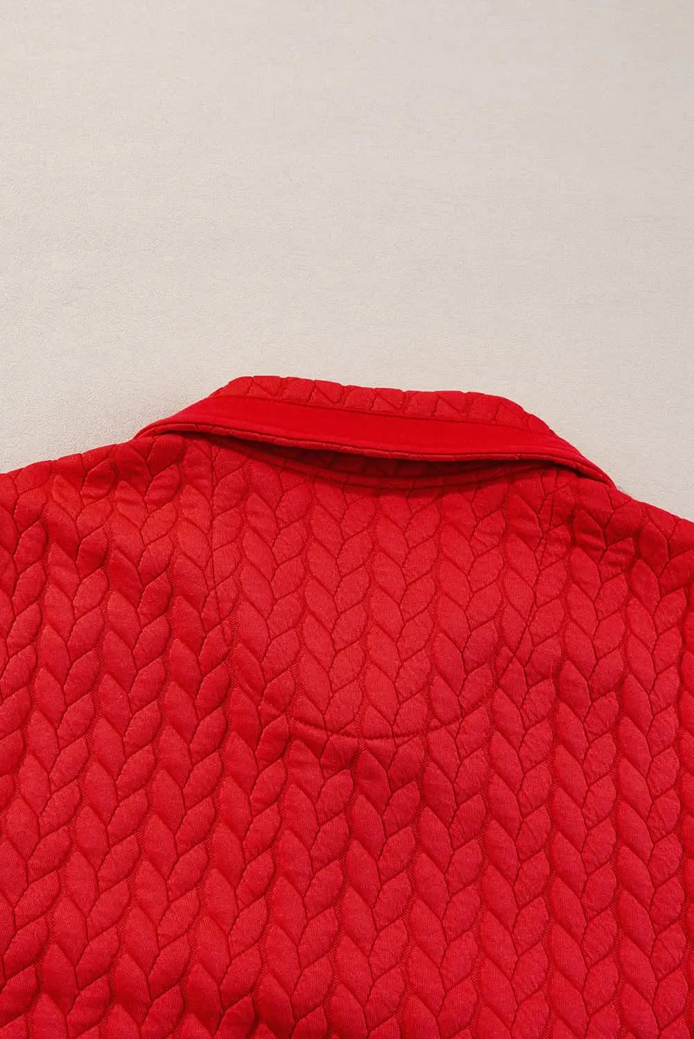 Love Salve Women's Plus Size Cable Knit Pullover — Quarter Zip Sweater