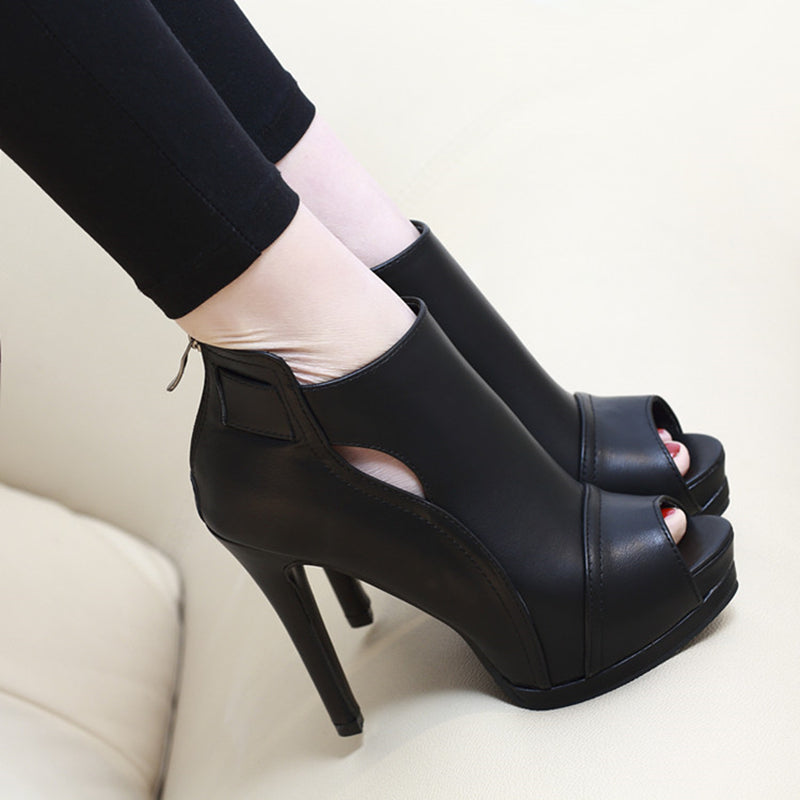 Fish Mouth High-Heel Sandals