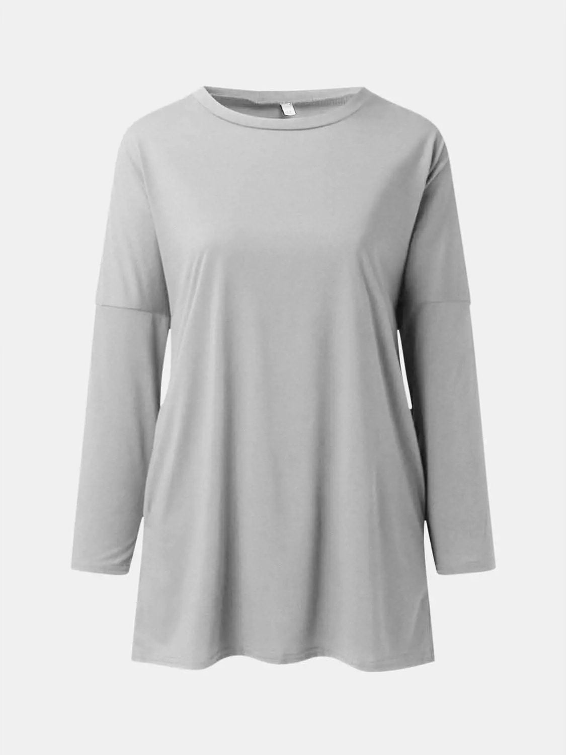 T-Shirts Trendsi Pocketed long sleeve tee - chic style