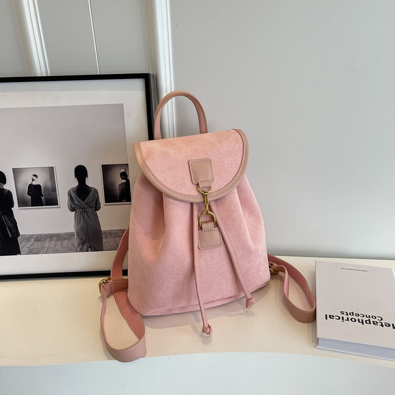 Women's Casual Niche Design Suede Backpack