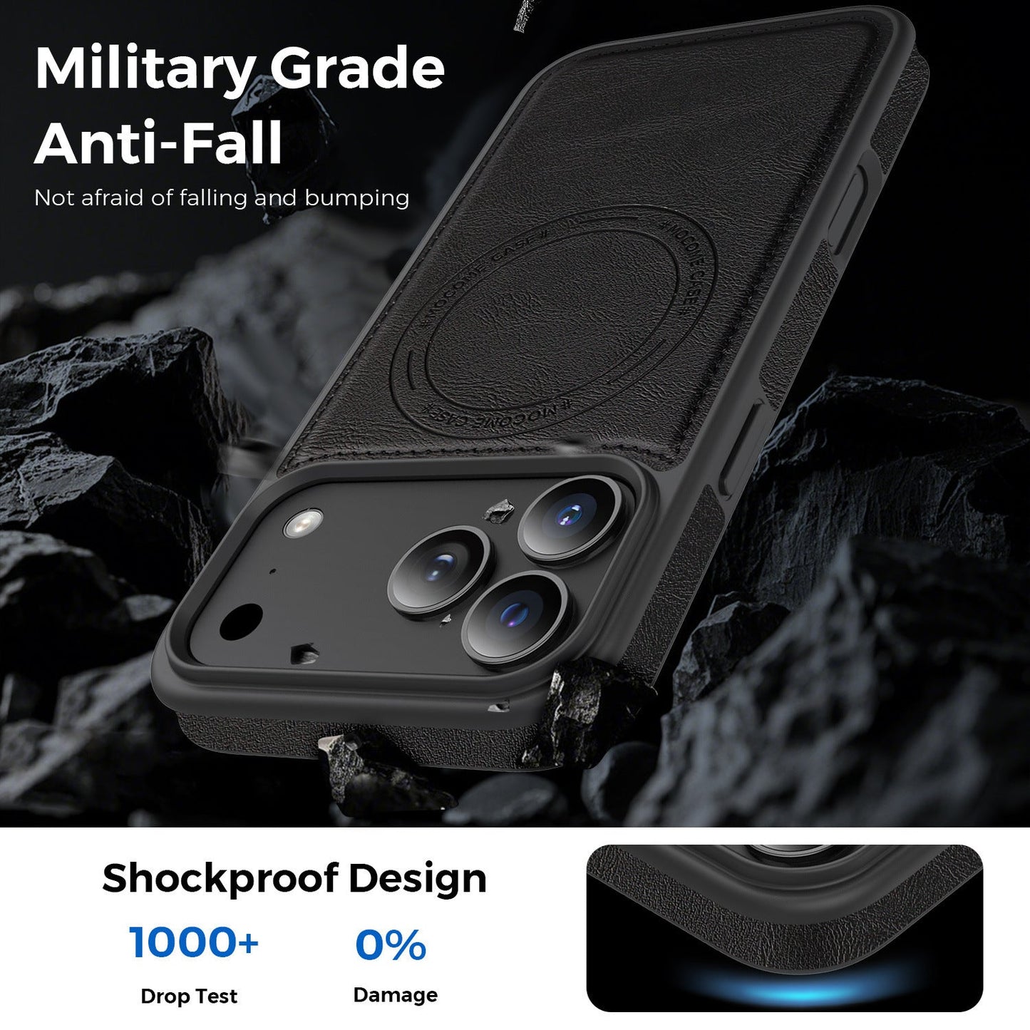 Leather Magnetic Card Holder Phone Case Compatible With The 17 Pro Max