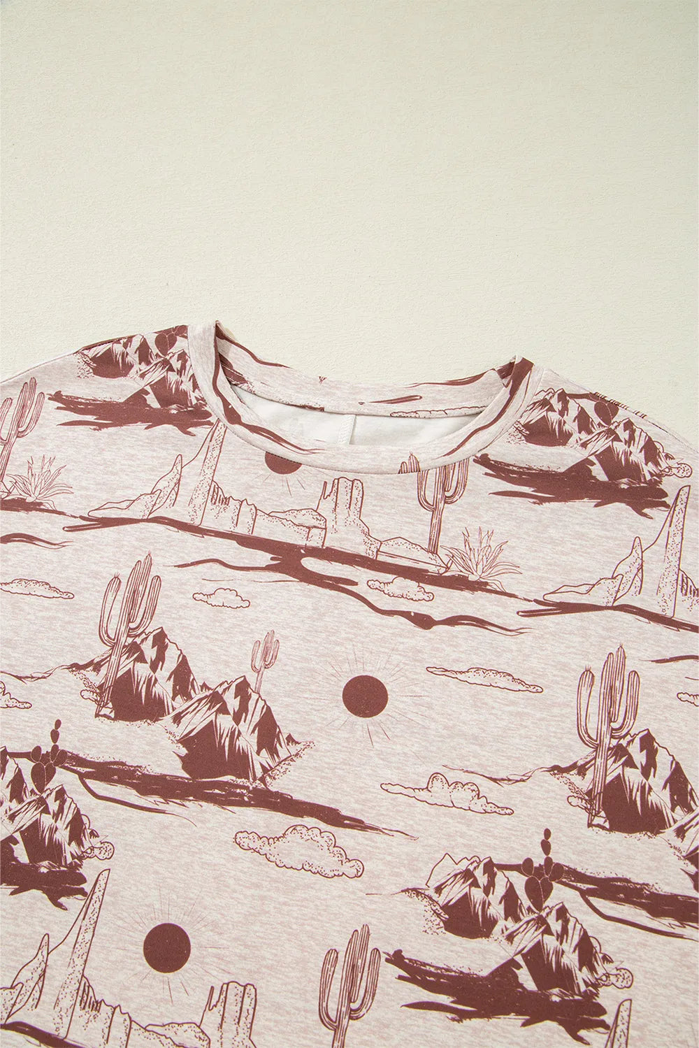 Printed Round Neck Short Sleeve T-Shirt