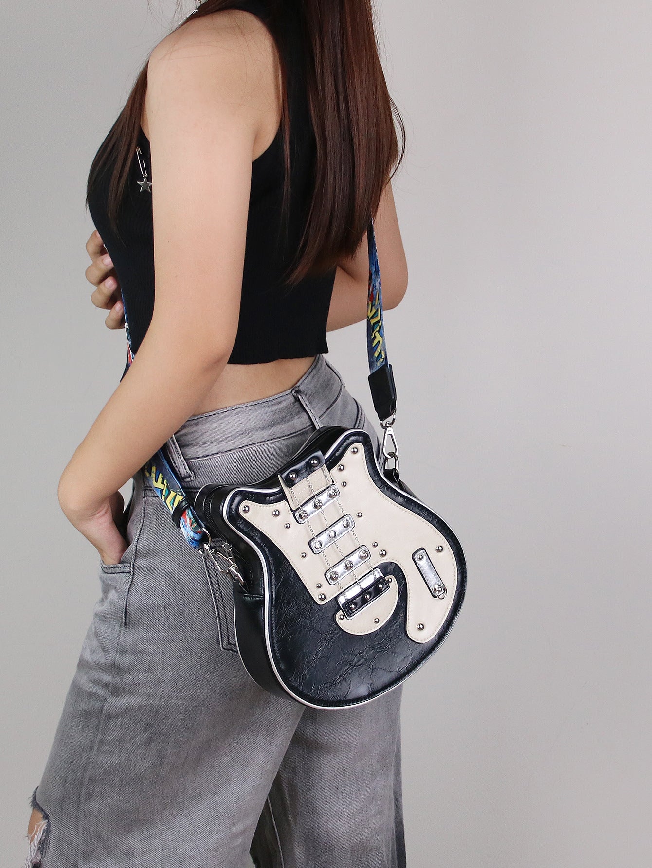 Women's Personalized Guitar Messenger Bag