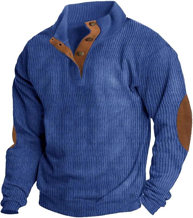 Autumn And Winter New Cross-Border Men's Outdoor Jacket Amazon Corduroy Casual Stand-Up Collar Long-Sleeved Sweatshirt In Stock