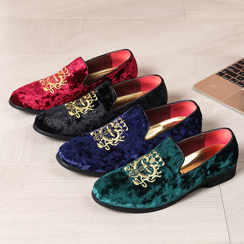 Men's Embroidered Slip-on Loafers