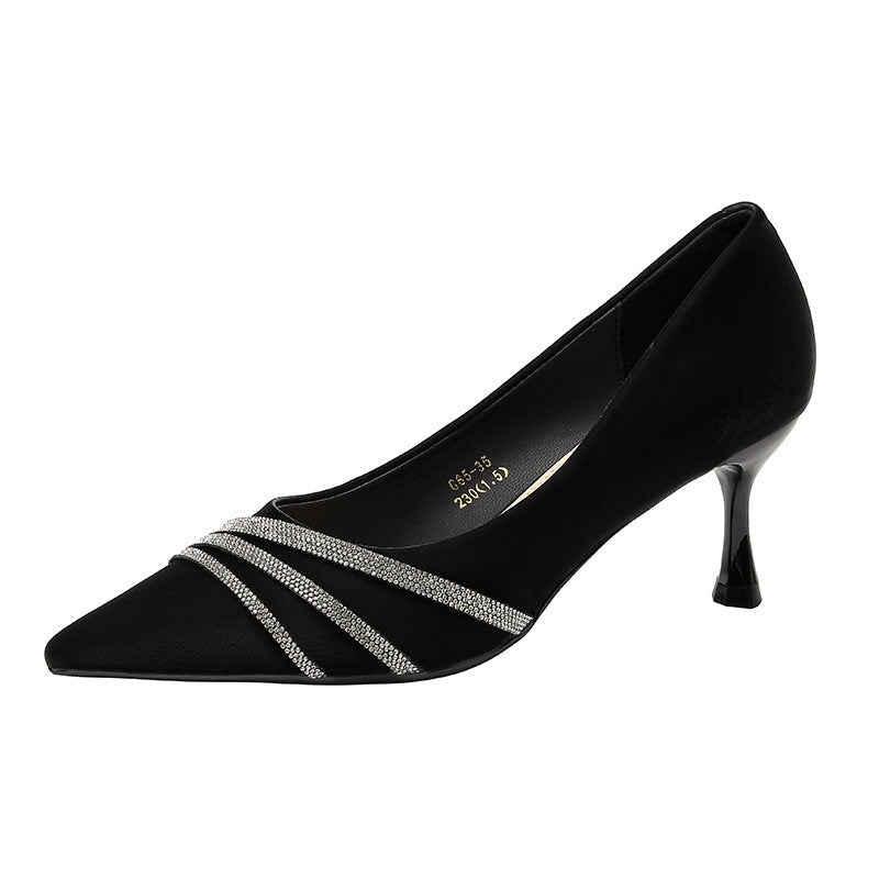 Zapatos de Mujer Elegantes de Tacón de Aguja Puntiagudo
