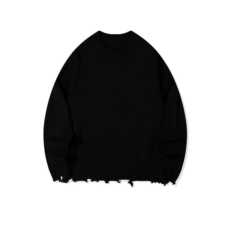 Korean-style Loose-fit Knit Sweater Casual Pullover Instagram-inspired Top For Fall And Winter