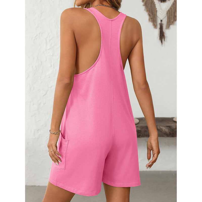 Mono holgado casual de tirantes para mujer de verano