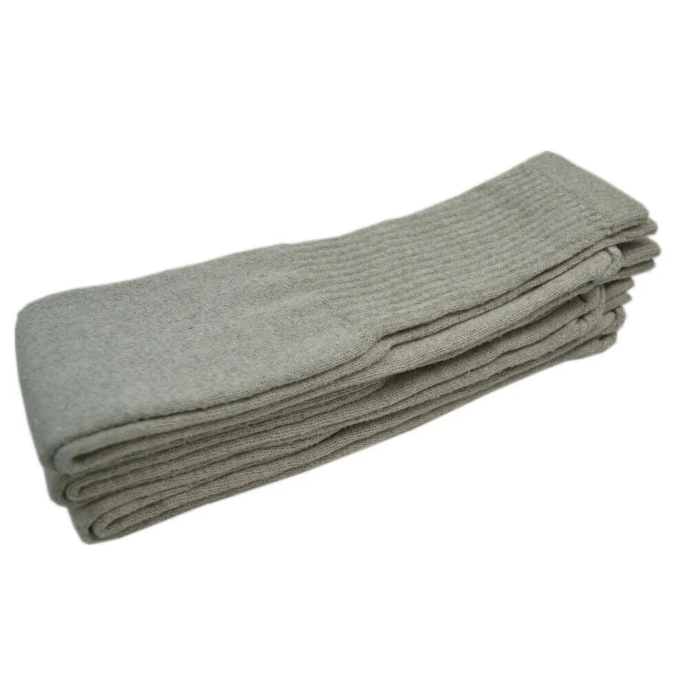 Calcetines deportivos de tubo sólidos de algodón para hombre, tallas 9-15