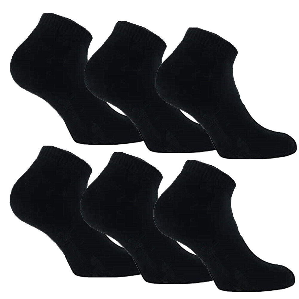 3-12 pares de calcetines deportivos lisos de algodón para hombre, tobilleros, corte bajo, talla 9-13