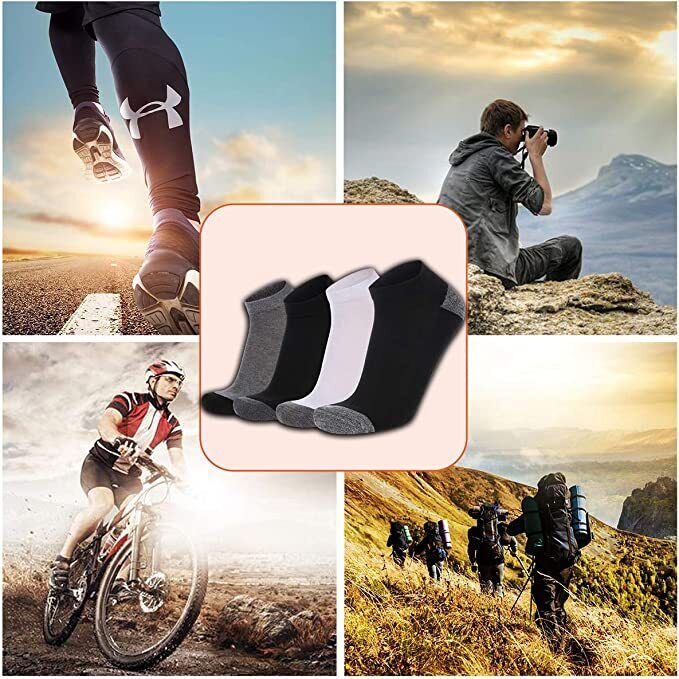 3-12 pares de calcetines deportivos lisos de algodón para hombre, tobilleros, corte bajo, talla 9-13