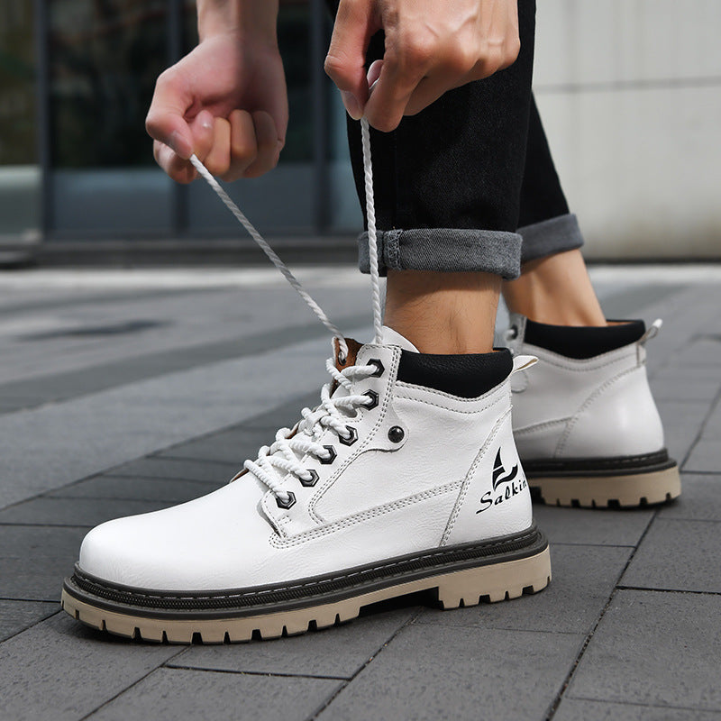 Men's Mid-Top British Style Worker Boot
