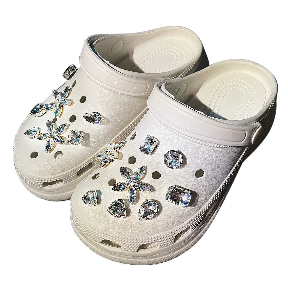 Shoe Buckle Shoes Flower Slippers Sandal Accessories