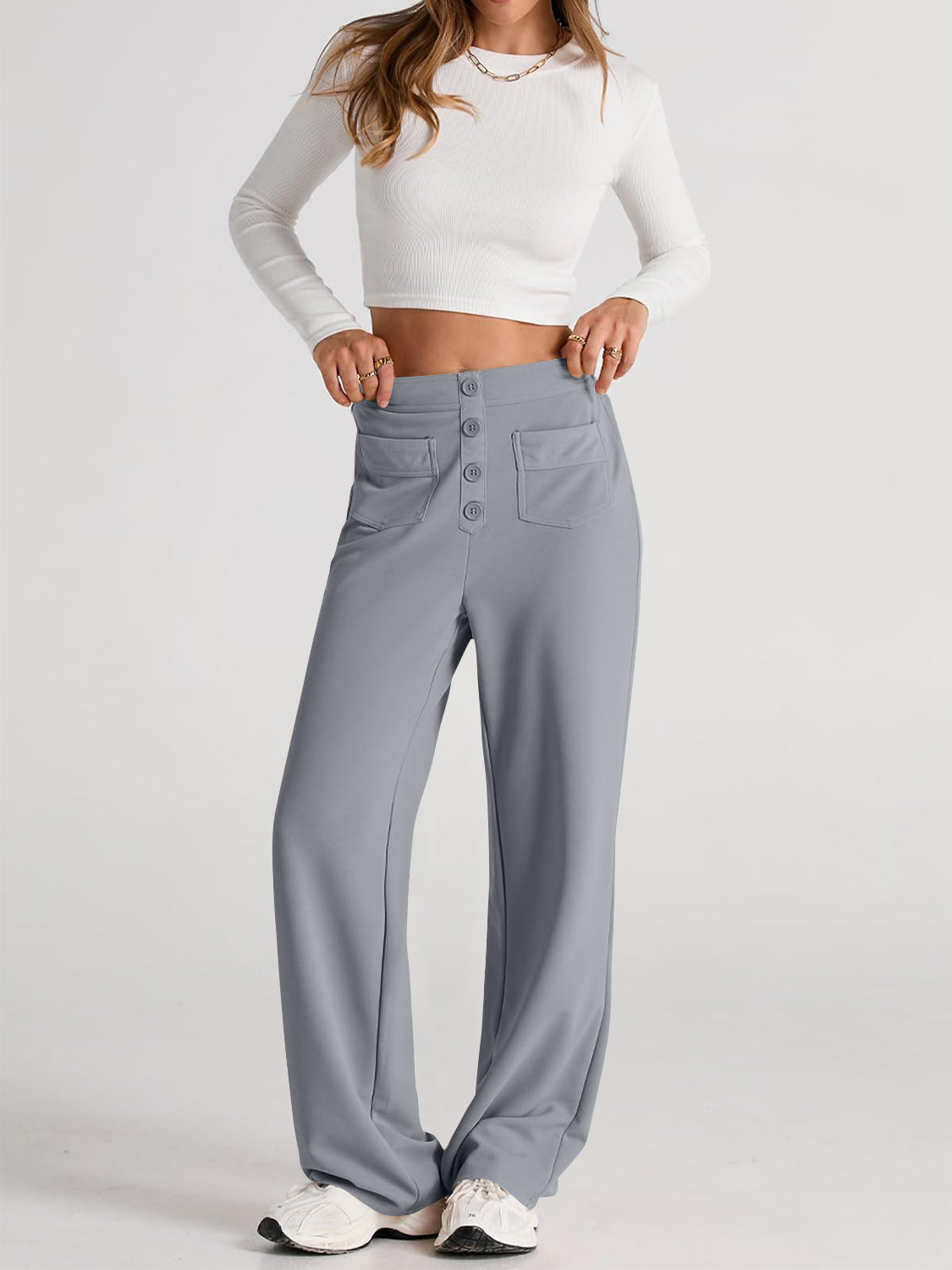 Pantalón ancho de talle alto