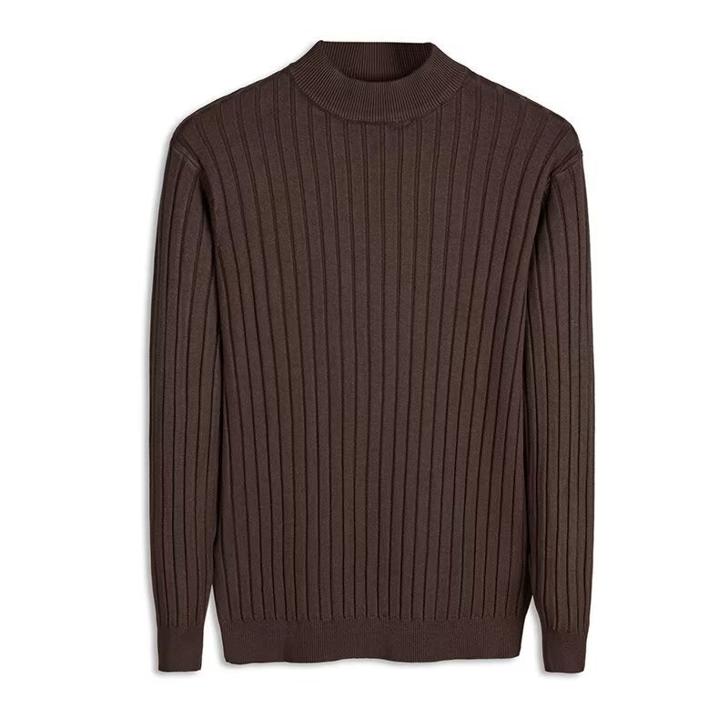Pullover Textured Mock-neck Sweater For Men