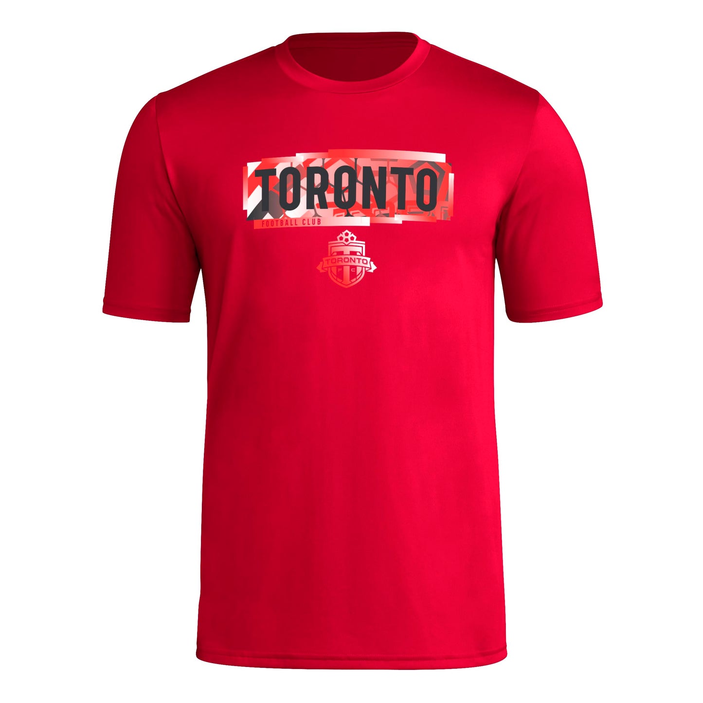 adidas Mens Short Sleeve Pre-Game T-Shirt Team Power Red/Toronto Fc Large