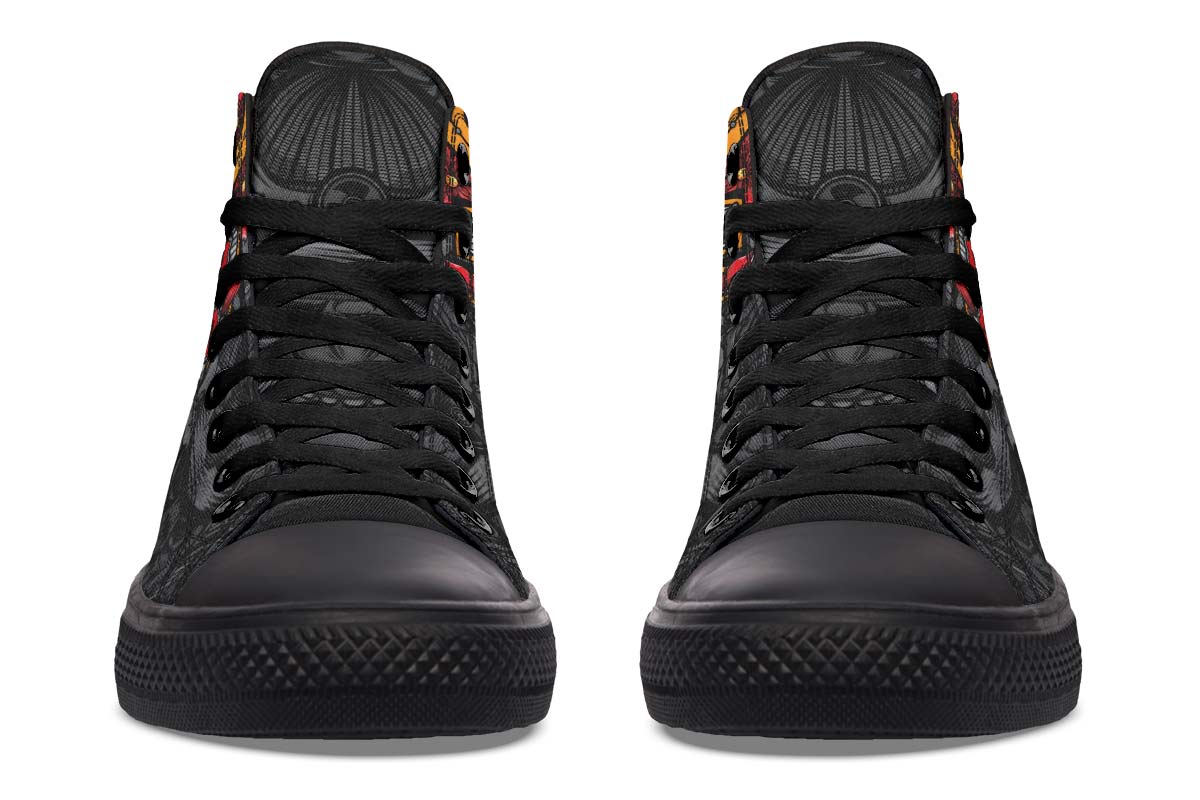 Printed Couple High-top Canvas Shoes