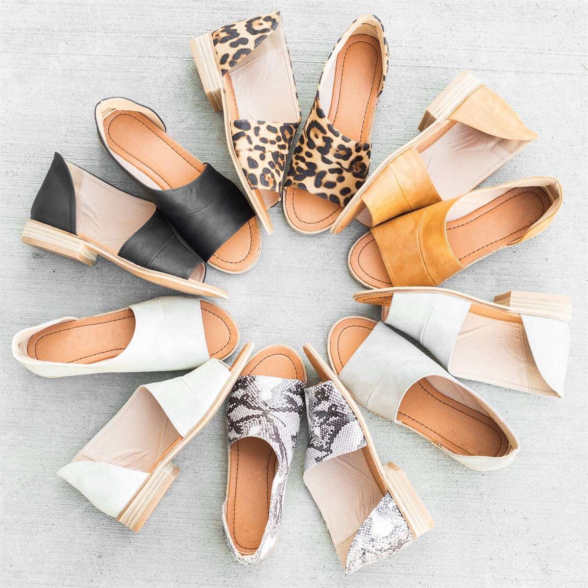 Women's Hollow Flat Leopard Print Loafers