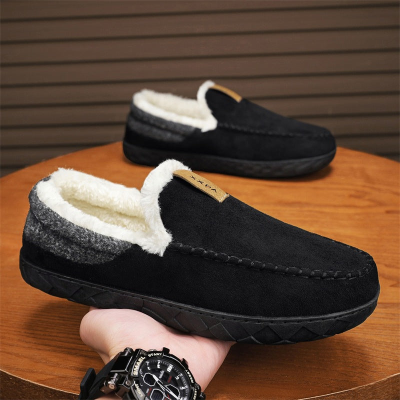 Men's Slip-On Fleece-Lined Snow Boots