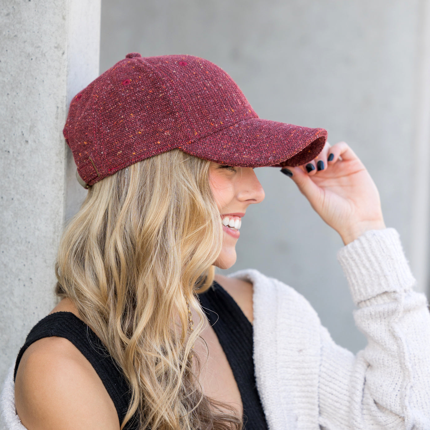 Gorras de otoño de tweed
