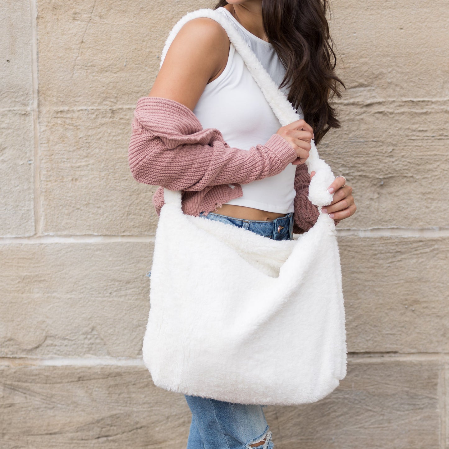 Bolso bandolera Bouclé Sherpa