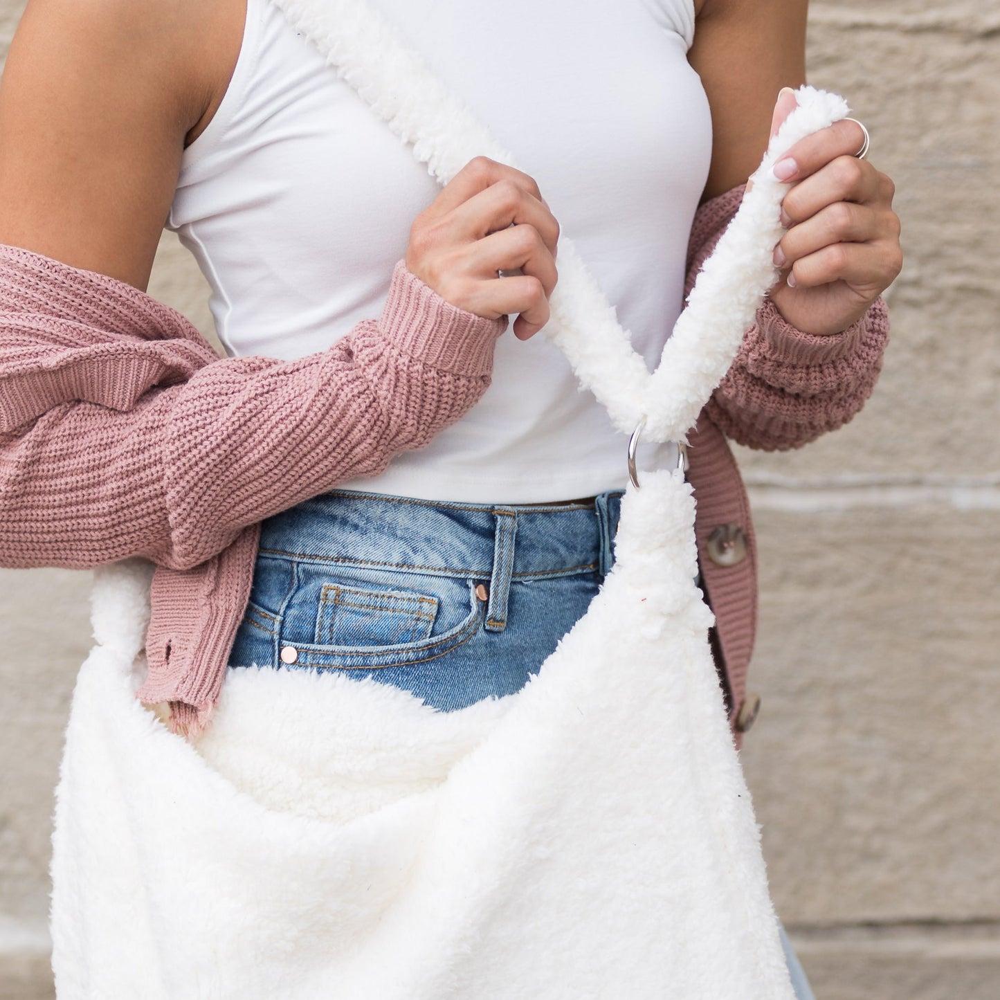 Bolso bandolera Bouclé Sherpa