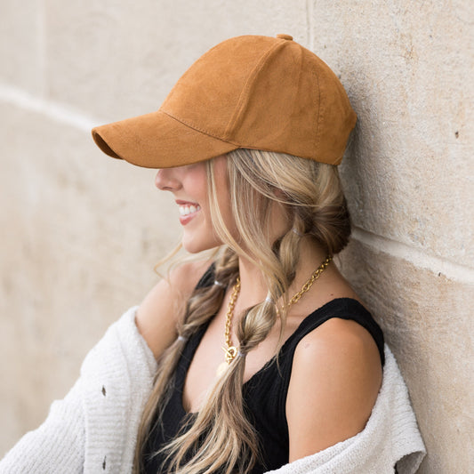 Gorra de béisbol de gamuza estilo "Boyfriend"