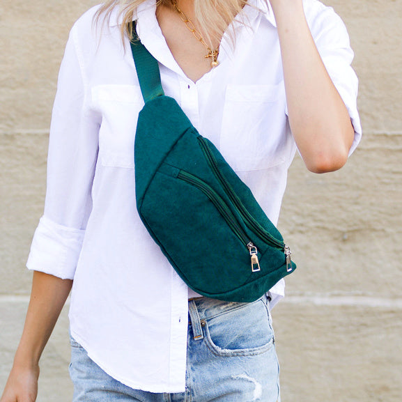 Bolso riñonera de pana Amari para cintura, bandolera o bandolera