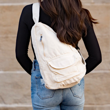 Bolso bandolera de lona extragrande