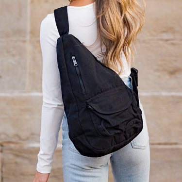 Bolso bandolera de lona extragrande